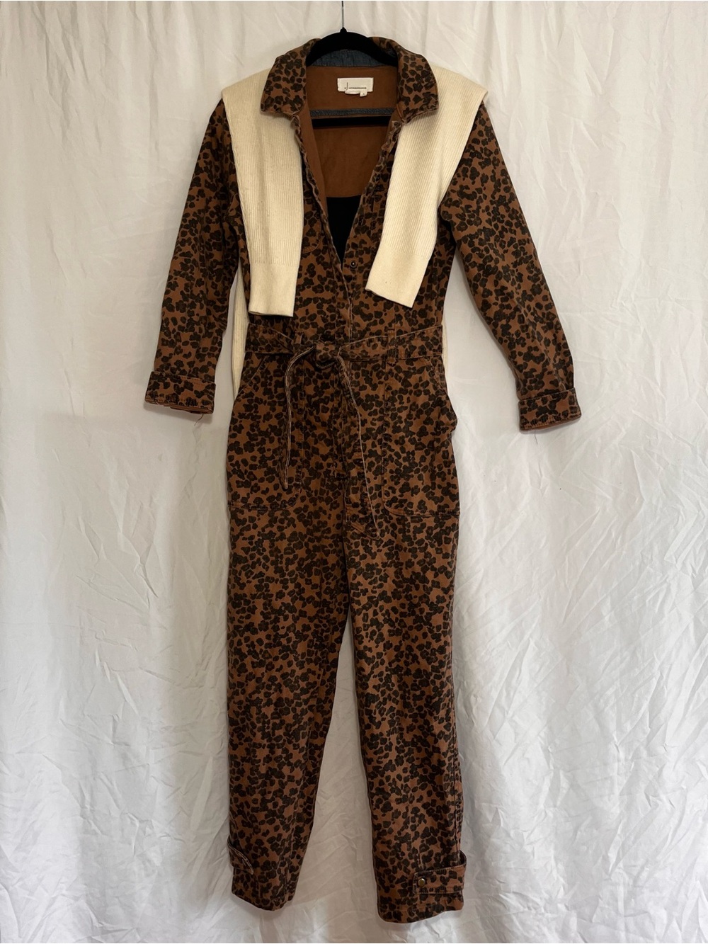 Anthropologie Women’s Rust Animal Print Jumpsuit